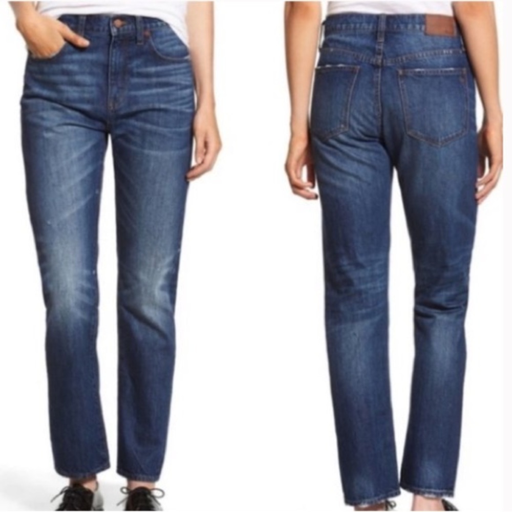 Madewell Straight Leg Crop Jean Distressed Sz 27